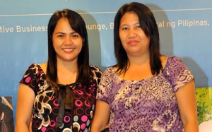 2012 Citi Microentrepreneurship Awards winners – National Winner Floraiwin Cainglet and Special Award for Social Innovation winner Lenieflor Ico.