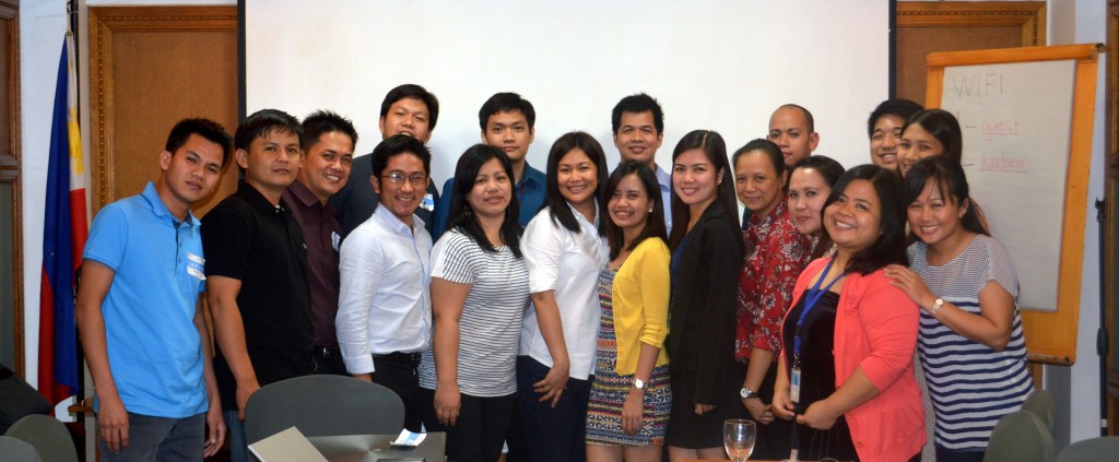 MCPI staff and members of the Technical Working Group from ASKI, PBC, NWTF, and PMPC pose during a break from the sessions of the DevSEA Learning Exchange.