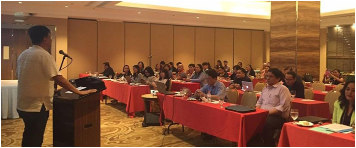 MCPI Chairperson Fr. Jose Victor Lobrigo welcomes participants to the SP Fund Dissemination Forum.