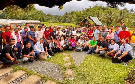 Selected farmer clients, board members, and staff of Bangko Kabayan and RPMI with the MCPI GIF Team in one of the farms they visited